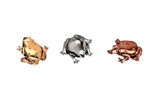14k Gold Threadless Frog Top - Image 2