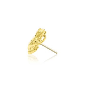 14k Gold Threadless Frog Top - Image 4