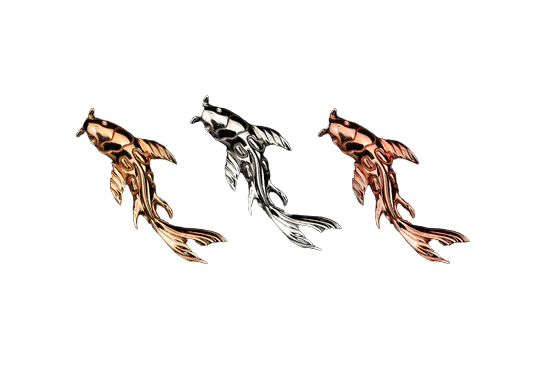 14k Gold Threadless Koi Fish Top - Image 5