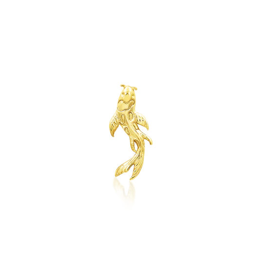 14k Gold Threadless Koi Fish Top - Image 6