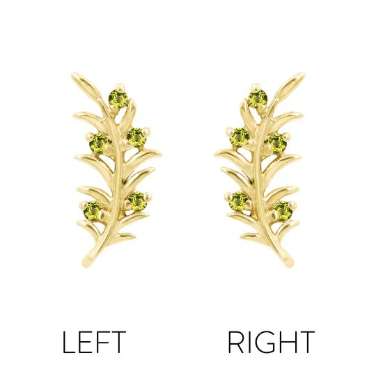 14k Gold Threadless Olive Branch Top - Image 2
