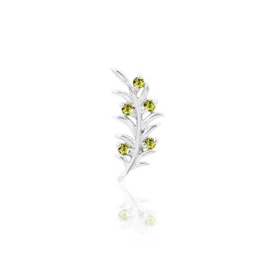 14k Gold Threadless Olive Branch Top - Image 4