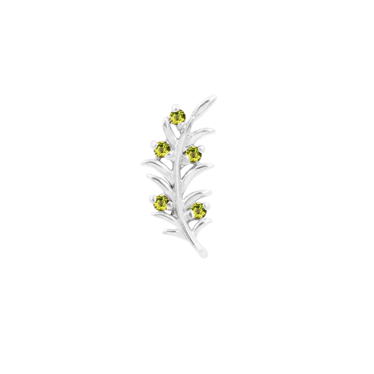 14k Gold Threadless Olive Branch Top - Image 5