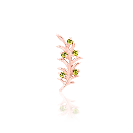 14k Gold Threadless Olive Branch Top - Image 6