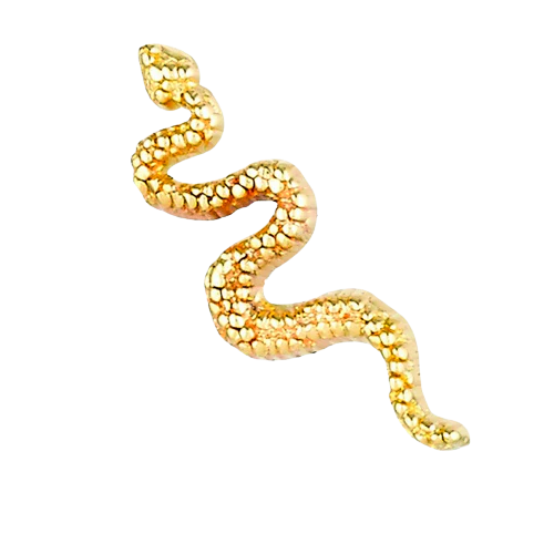 14k Gold Threadless Snake Top
