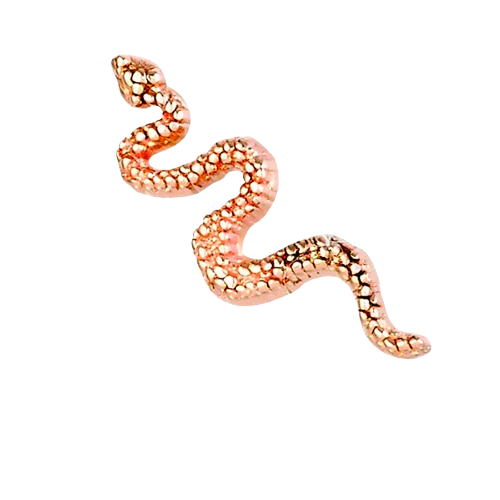 14k Gold Threadless Snake Top - Image 4