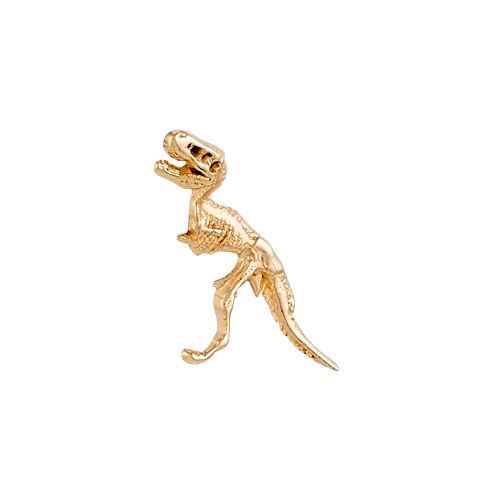 14k Gold Threadless T-Rex Dinosaur Top - Image 2