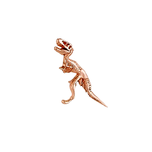 14k Gold Threadless T-Rex Dinosaur Top - Image 3