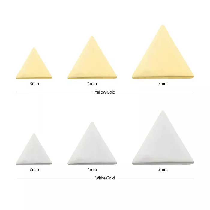 14k Threadless Triangle Top - Image 2