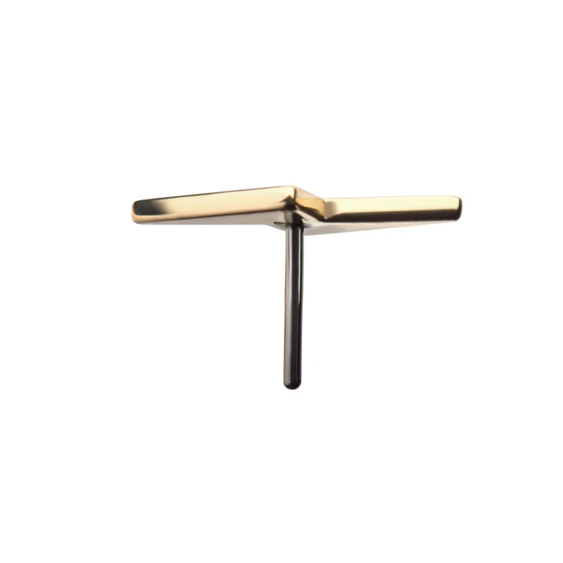14k Threadless Yellow Gold Lightning Bolt V1 - Image 3