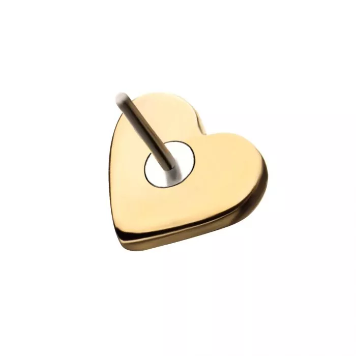 14Kt Gold Threadless Heart Top - Image 3