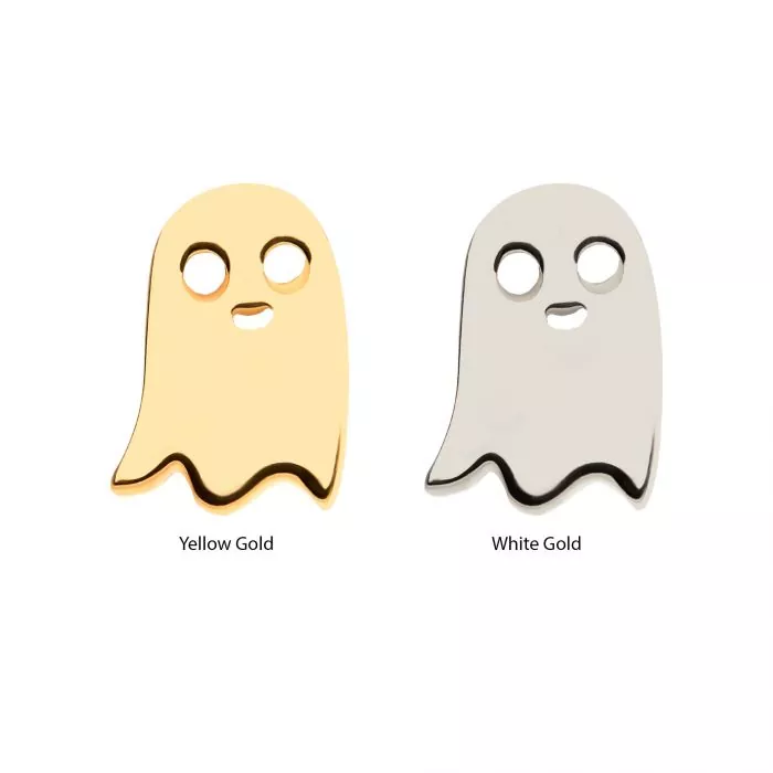 14Kt Gold Threadless with Ghost Top - Image 2