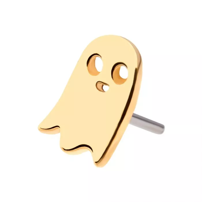 14Kt Gold Threadless with Ghost Top - Image 3