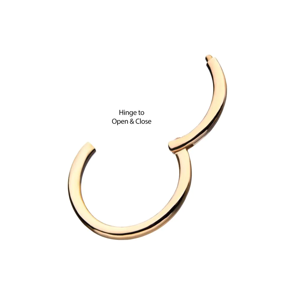 14Kt Yellow Gold Plain Hinged Segment Clicker - Image 3