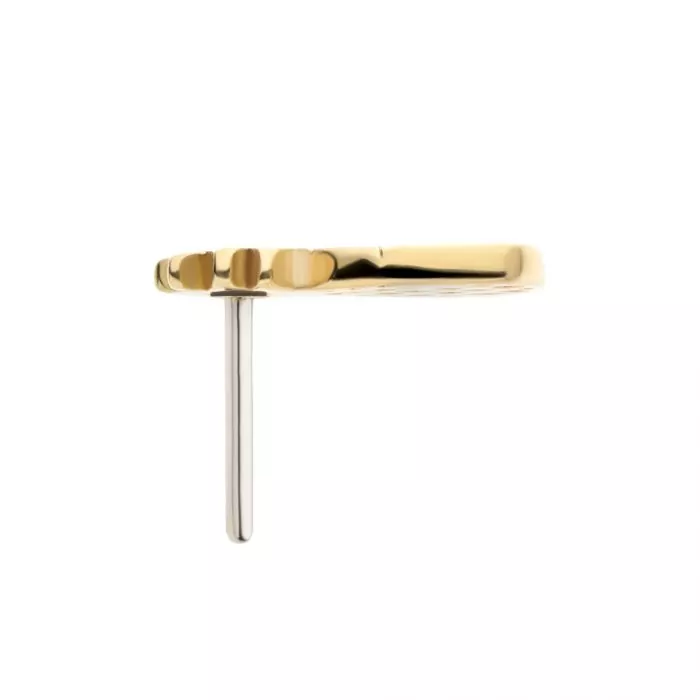 14Kt Yellow Gold Threadless Pineapple Top - Image 3
