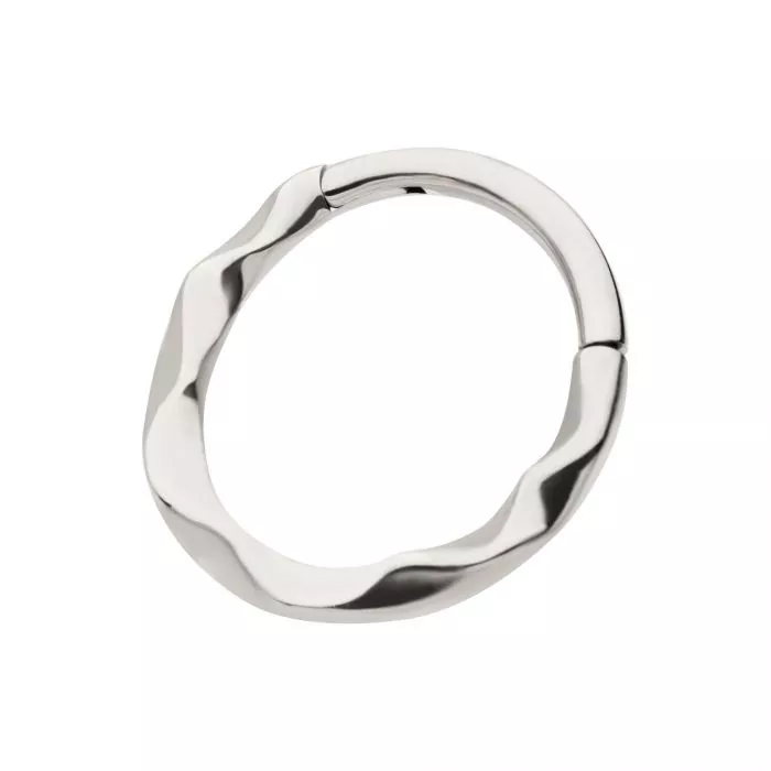 16g Wavy Design Hoop Hinged Segment Clicker - Image 3