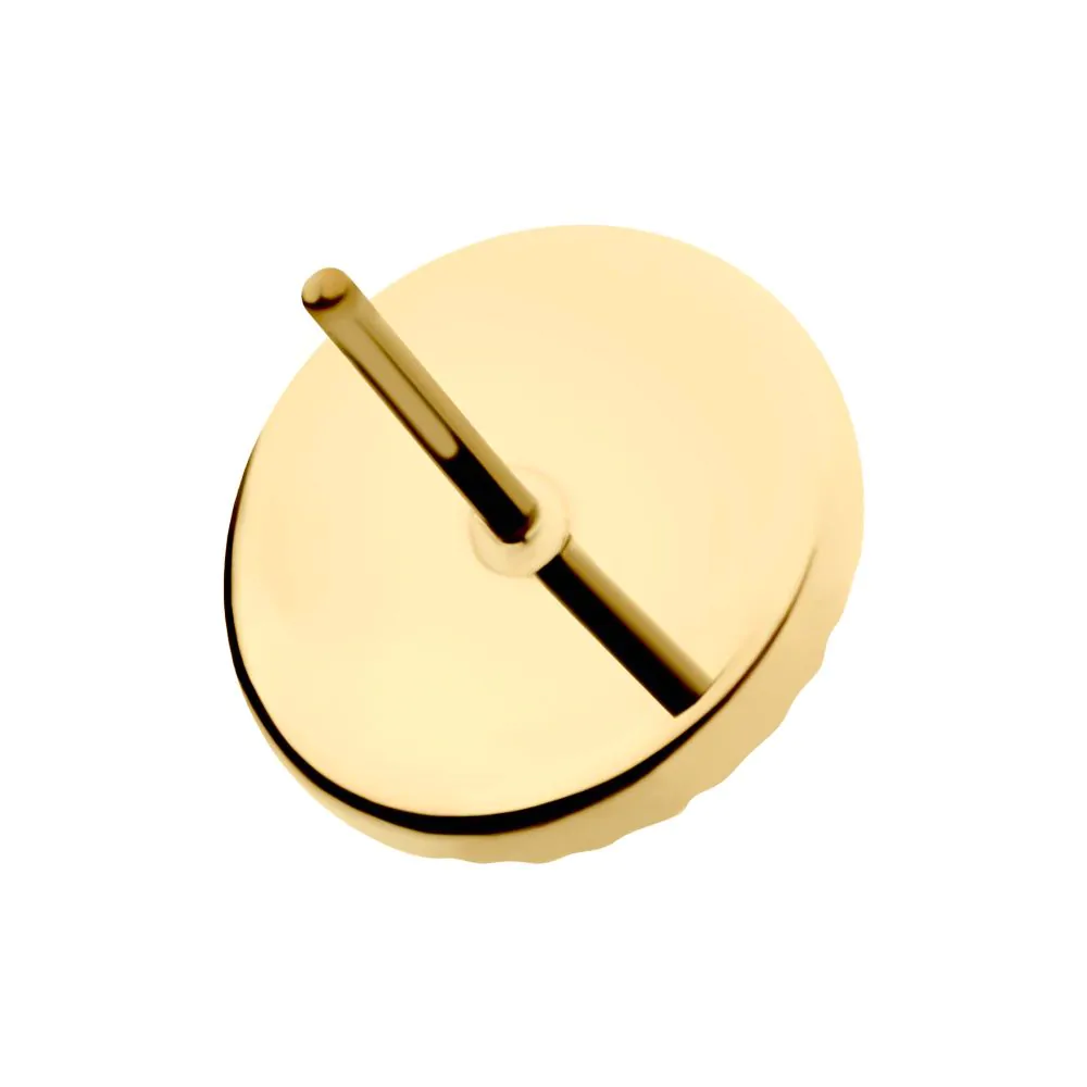 24Kt Gold PVD Titanium Threadless Corrugated Round Top - Image 4