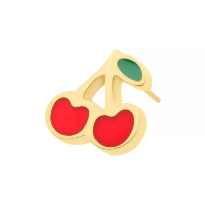 24Kt Gold PVD Titanium Threadless Cherry Top - Image 4