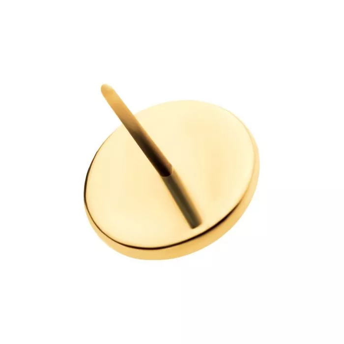 24Kt Gold PVD Titanium Threadless Hammered Disk Top - Image 4