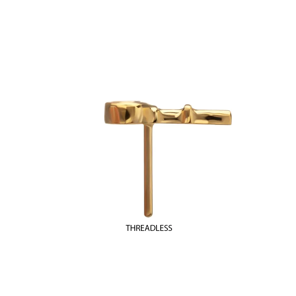 24Kt Gold PVD Titanium Threadless Key Top - Image 4