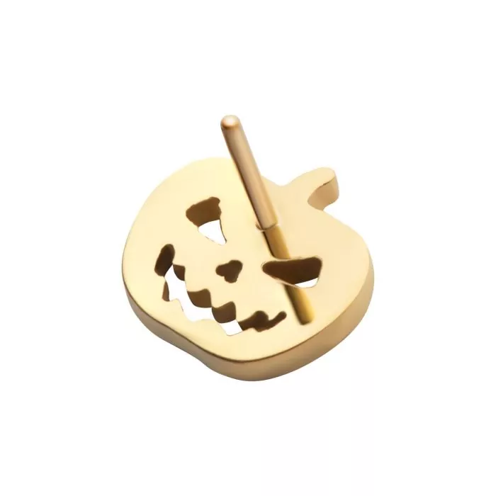 24Kt Gold PVD Titanium Threadless Pumpkin Top - Image 3