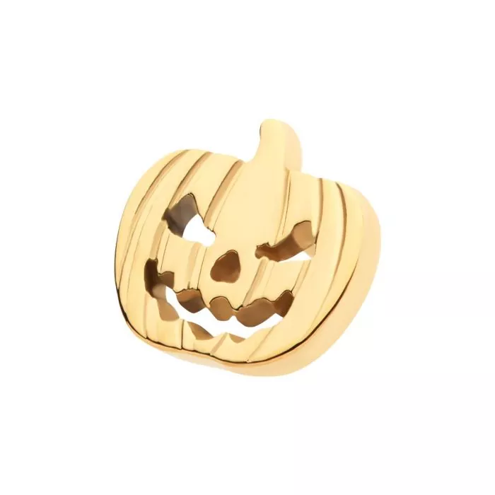 24Kt Gold PVD Titanium Threadless Pumpkin Top - Image 4