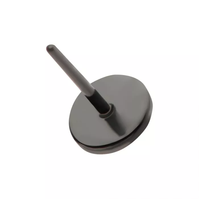 Black PVD Titanium Threadless Hammered Disk Top - Image 4