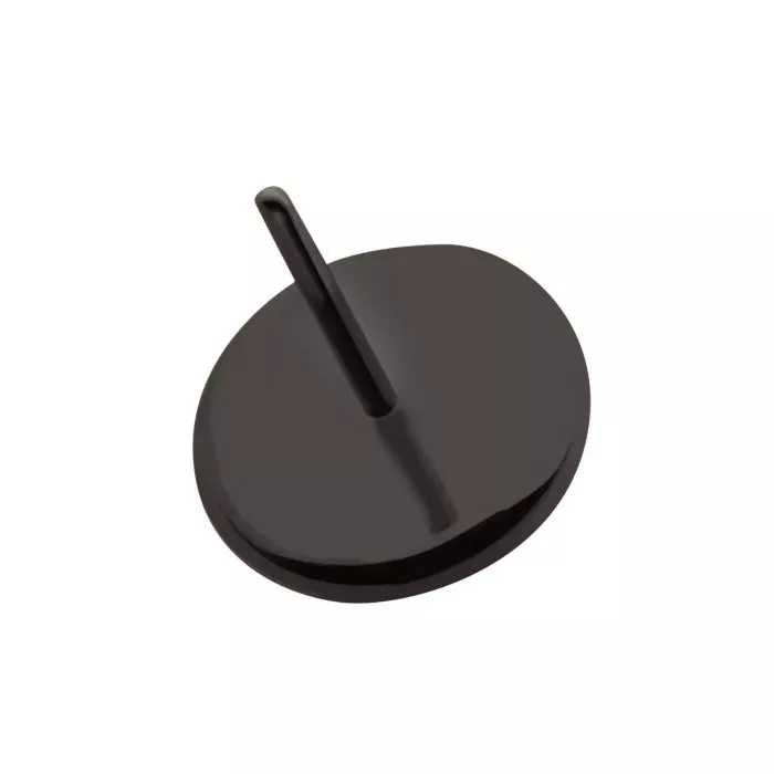 Black PVD Titanium Threadless Flat Disc Top - Image 3