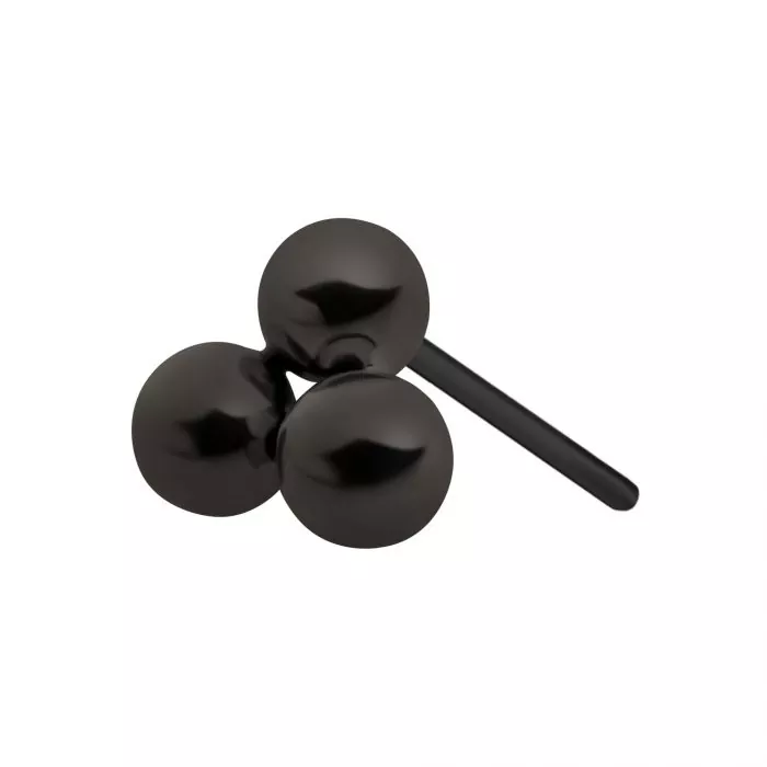Black PVD Titanium Threadless Trinity Ball Top - Image 4
