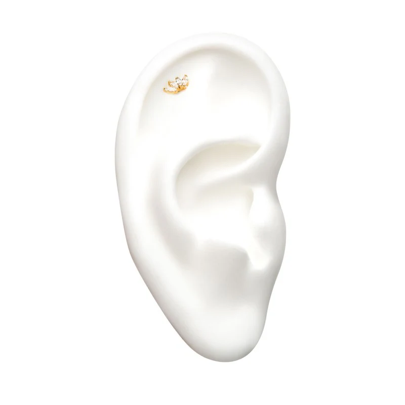14k Gold Threadless 4-Prong Marquise - Image 3