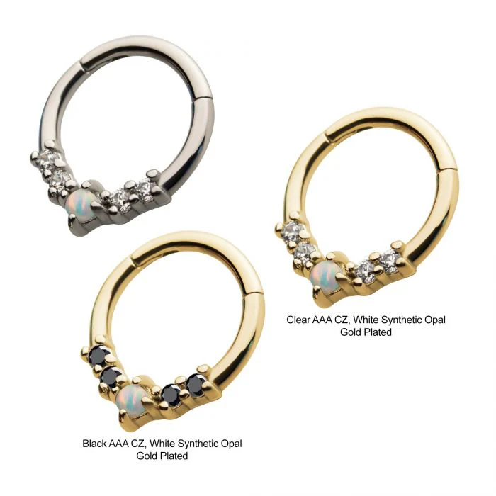 CZ & Opal Front Facing Clicker - Image 2