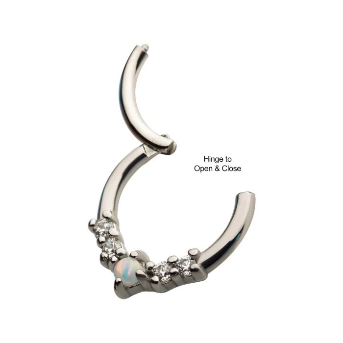 CZ & Opal Front Facing Clicker - Image 3