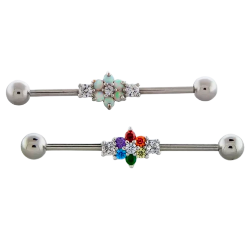 Gem Flower Industrial Barbell