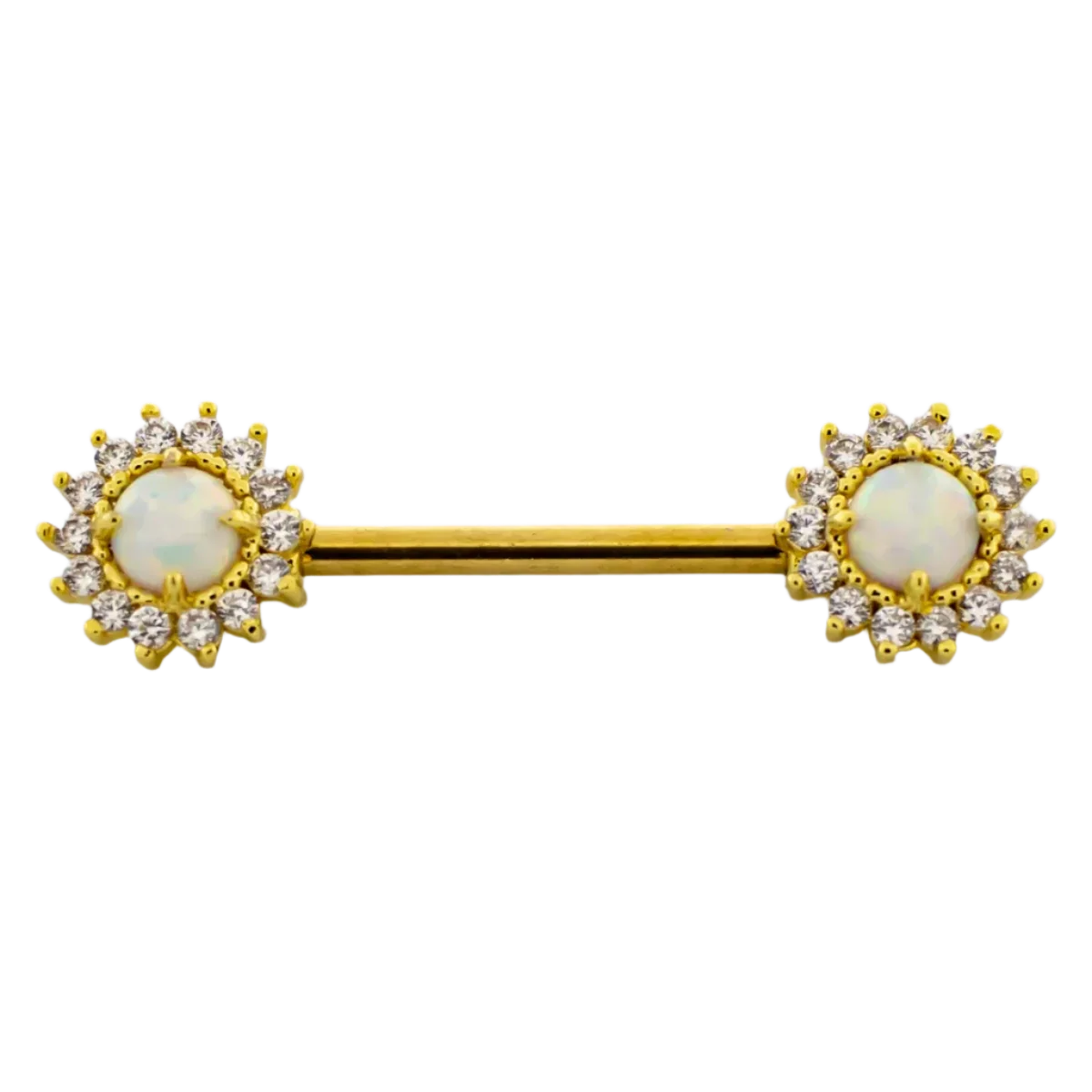 Gem & Opal Sun Nipple Bars - Image 3
