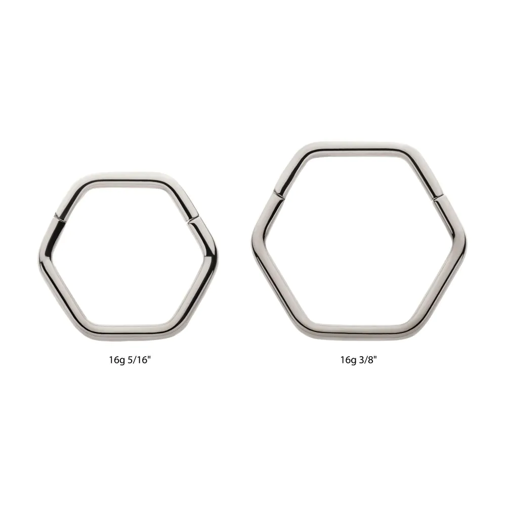 Hexagon Shape Titanium Front Facing Hinged Segment Clicker - Image 2