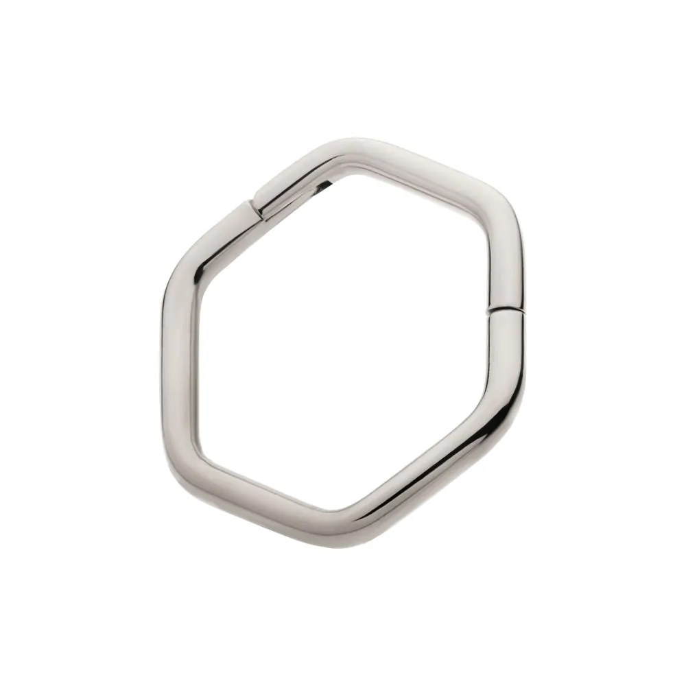 Hexagon Shape Titanium Front Facing Hinged Segment Clicker - Image 3
