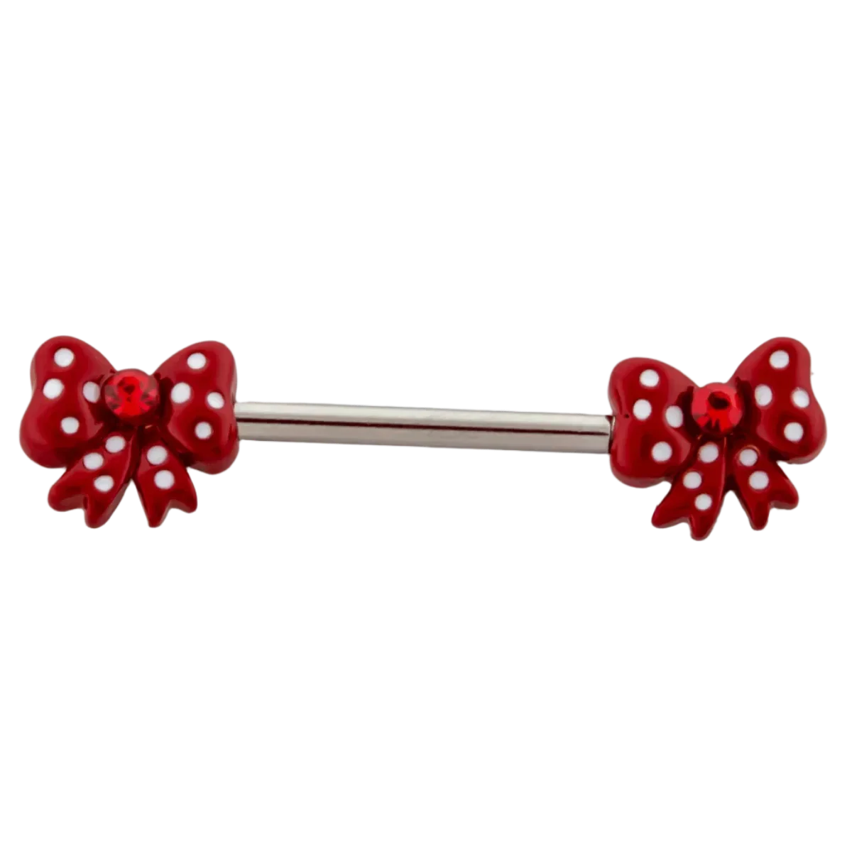 Polka Dot Bow Nipple Barbell