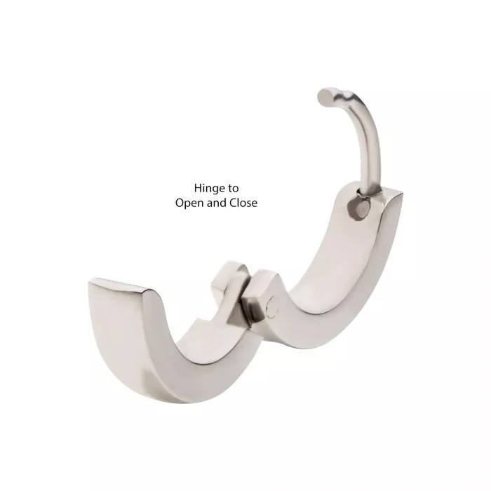 Prong Set Rainbow Round CZ Huggie Earrings - Image 3