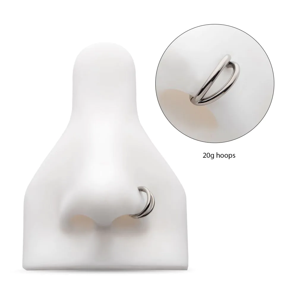 Titanium Double Hoop Side Facing Hinged Segment Clicker - Image 2
