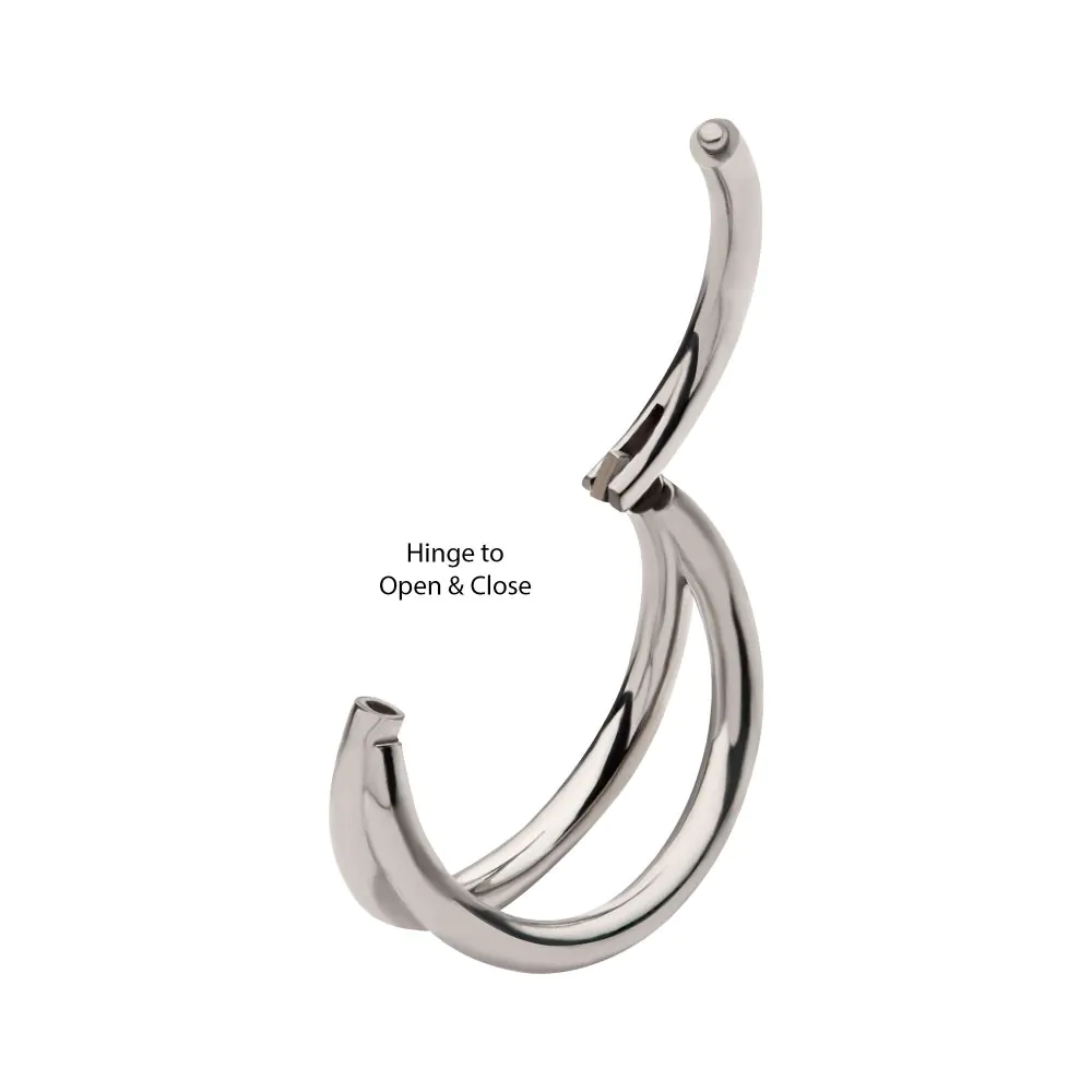 Titanium Double Hoop Side Facing Hinged Segment Clicker - Image 5