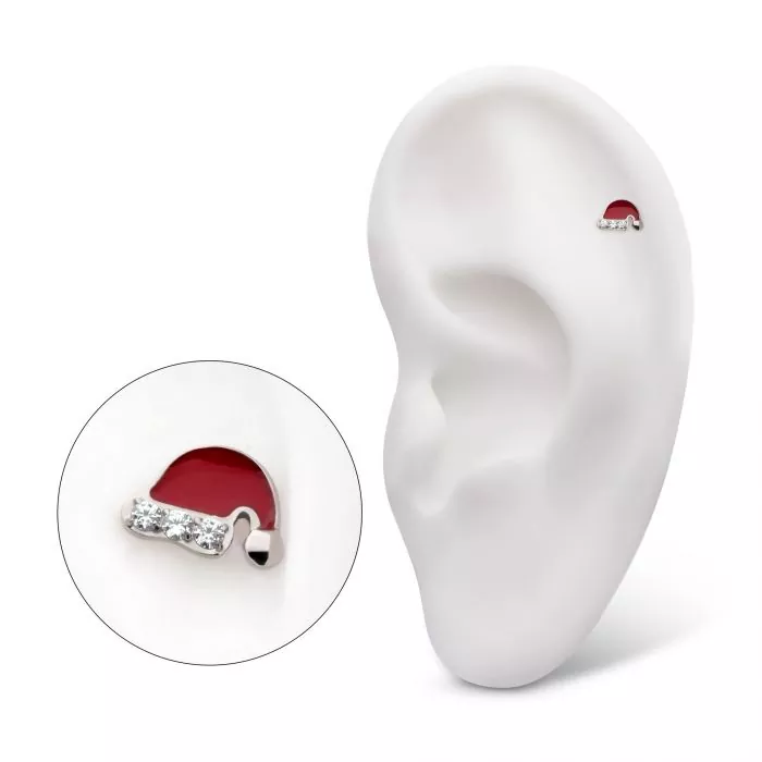 Titanium Gemmed Santa Hat Top - Image 2