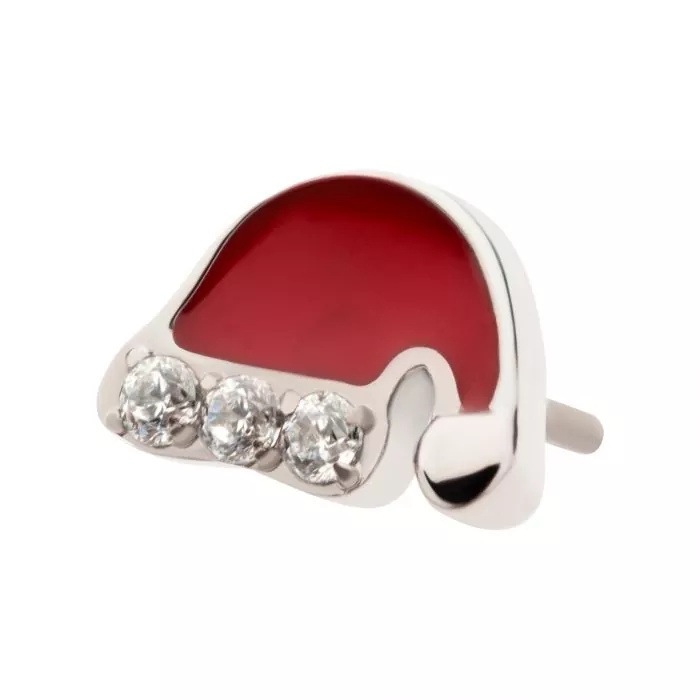 Titanium Gemmed Santa Hat Top - Image 3