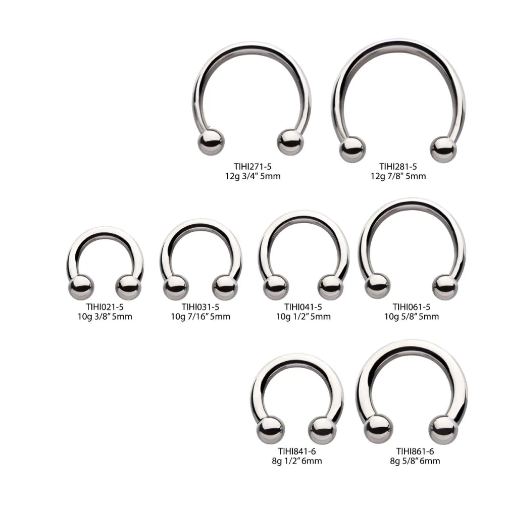 16g - 8g Titanium Internally Threaded Basic Circular Barbells - Image 3