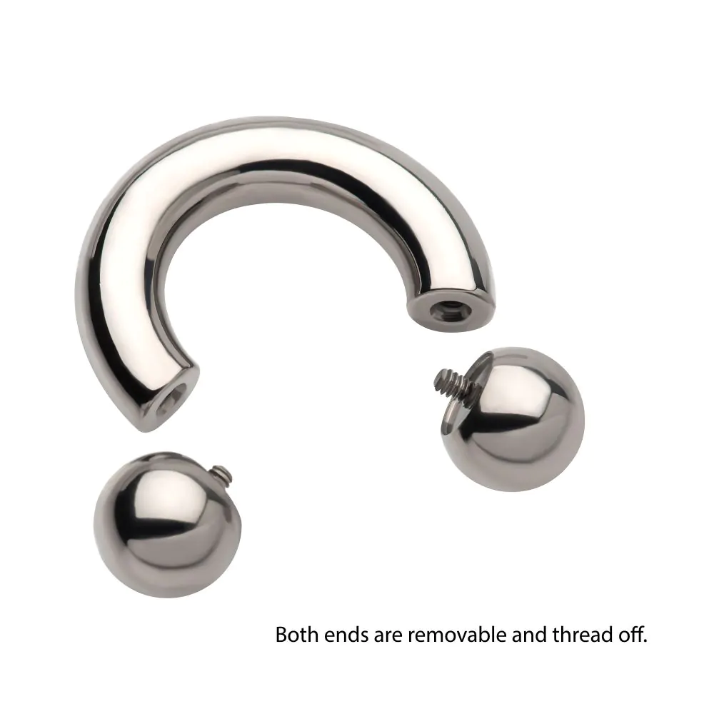 Titanium Internally Threaded Big Gauge Circular Barbells - Image 3
