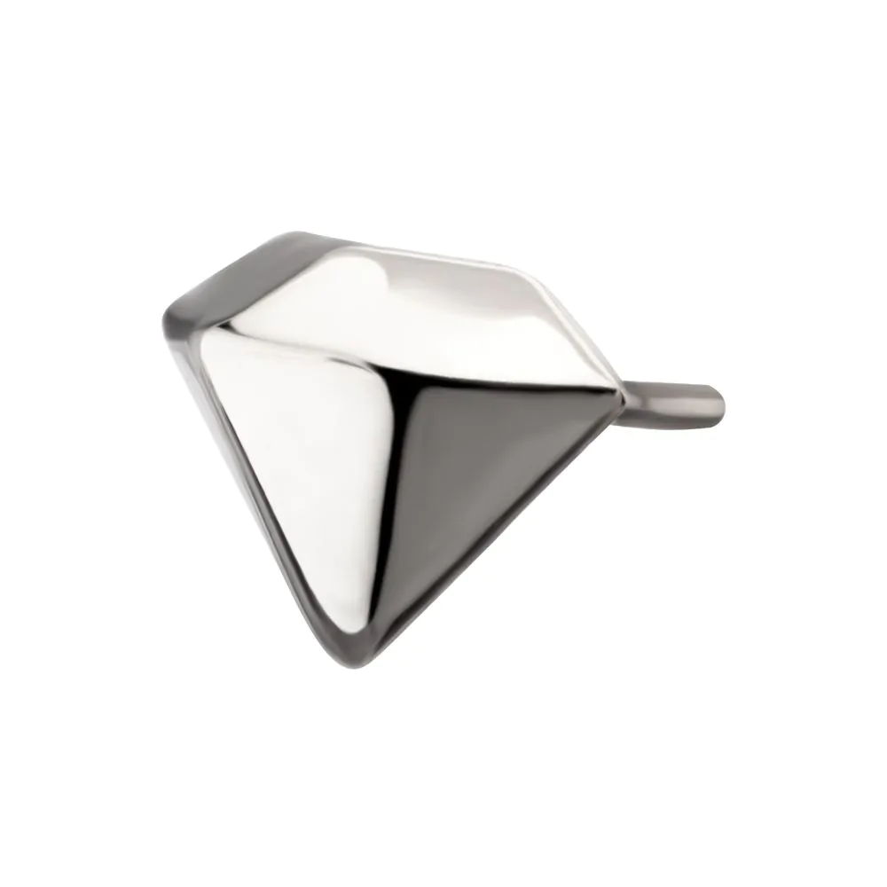 Titanium Threadless 3D Diamond Shape Top - Image 3