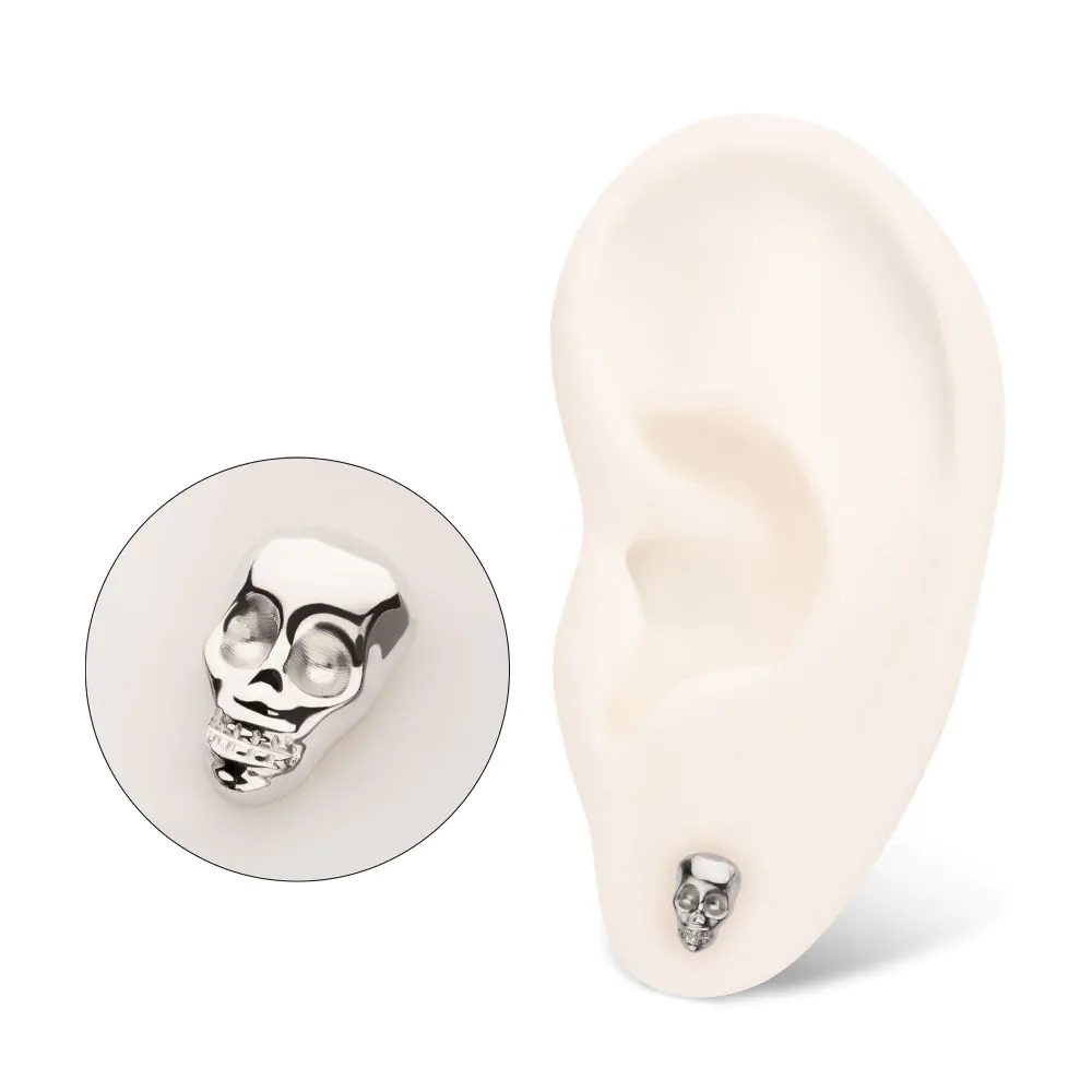 Titanium Threadless 3D Skull Head Top - Image 2