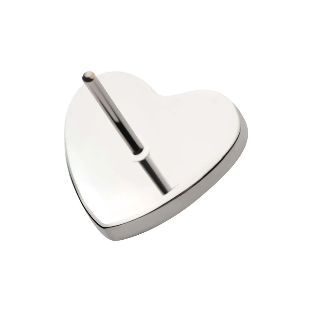 Titanium Threadless Corrugated Heart Top - Image 3