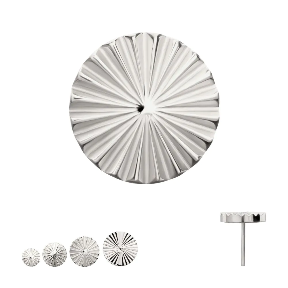 Titanium Threadless Corrugated Round Top