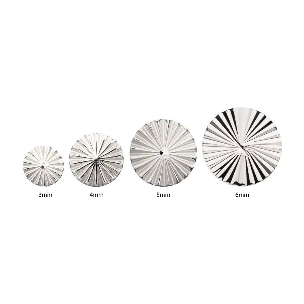 Titanium Threadless Corrugated Round Top - Image 3