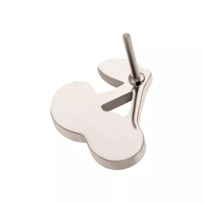 Titanium Threadless Enamel Cherry Top - Image 3